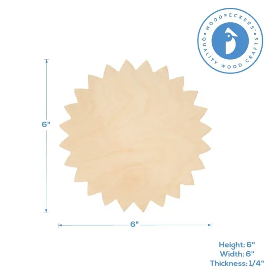 Sunflower Wood Cutout, Multiple Sizes Available, Unfinished, for Autumn Decor/Crafts | Woodpeckers {3}