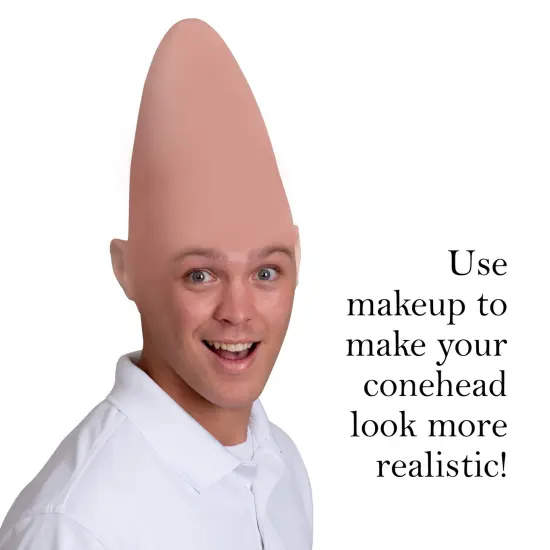 Alien Cone Bald Head - Weird Costume Accessory Egg Shaped Heads Props for Men Women Boys and Girls {6}