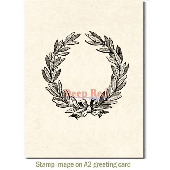 Deep Red Stamps Laurel Frame Rubber Cling Stamp 3.25 x 3.25 inches {3}