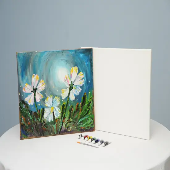 Paint Kit - Moonlight Magic Acrylic Fingerpainting Kit & Video Lesson, DIY Craft, Art Gift Set, Beginner Painting, Paint At Home, Paint Party {2}