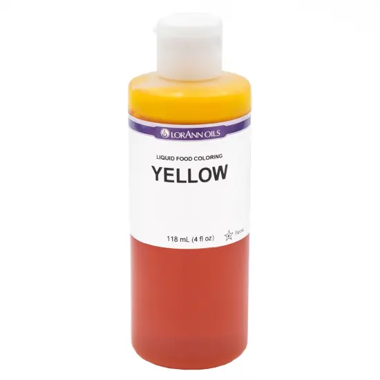 LorAnn Oils Yellow Liquid Food Color, 4 ounce {1}