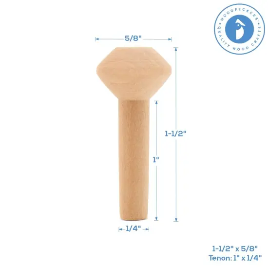 Wooden Smokestacks, Multiple Sizes Available, Unfinished Wood Train Part for Crafts | Woodpeckers {7}