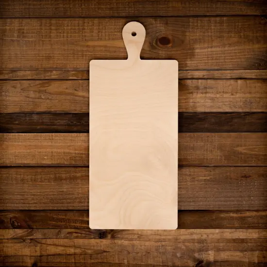 21 in. Unfinished Wooden Rectangle Cutting Board {1}