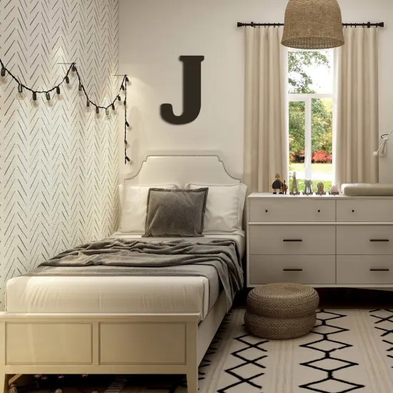 23 In. Letter J, Unfinished Vintage Wood Letter (J) {3}