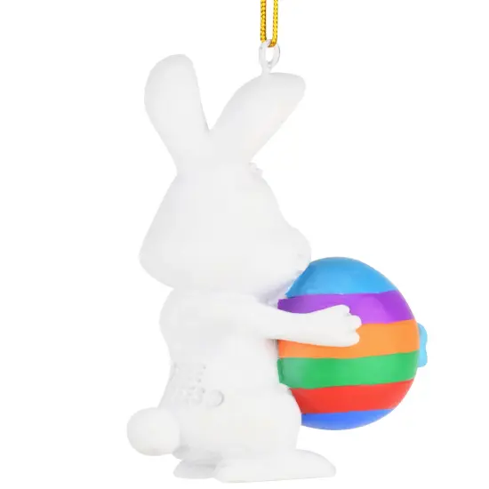 Tree Buddees Easter Bunny Gifting an Easter Egg ornament - Easter Christmas ornaments {2}