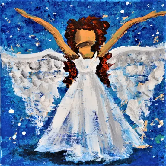 Paint Kit - The Angel Mixed Media Painting Kit & Video Lesson, Art Gift Set, DIY Craft, Beginner Painting, Paint At Home, Paint Party {1}
