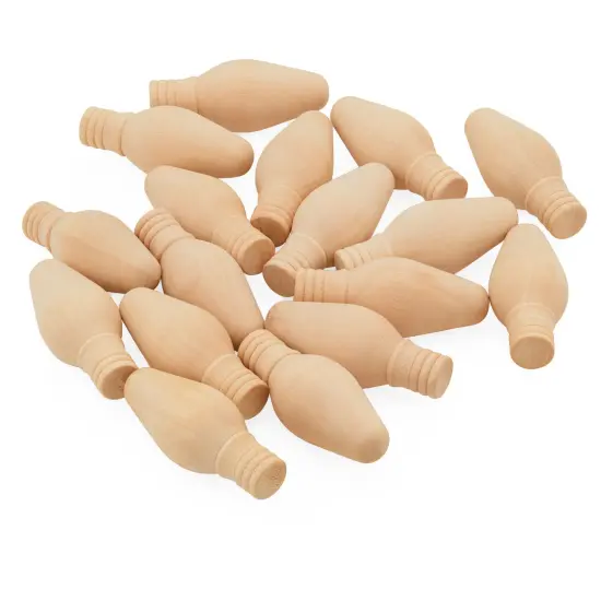 Wood Christmas Light Bulb 2-1/8 inch Unfinished, Crafts & Ornaments |Woodpeckers {8}