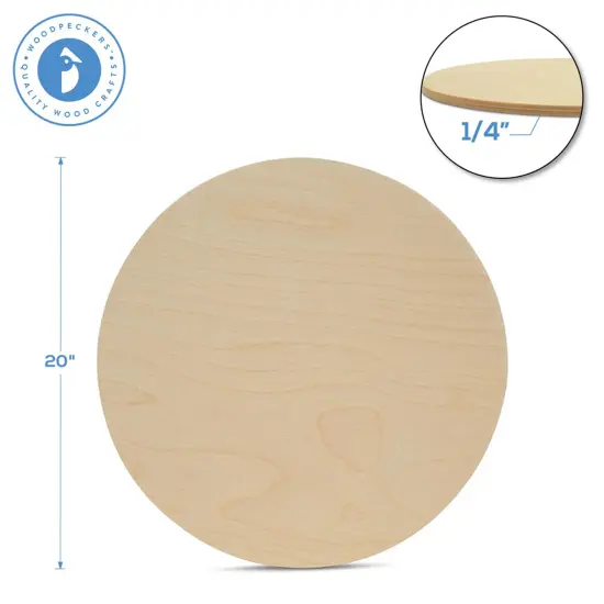Wood Circles 20 inch, 3 Thicknesses, Unfinished Birch Sign Plaques | Woodpeckers {2}