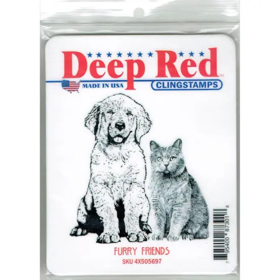 Deep Red Stamps Furry Friends Rubber Cling Stamp 3 x 3.2 inches {2}