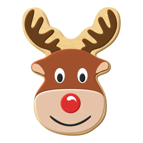 Reindeer Face Cookie Cutter 3.75 in B1582, CookieCutter.com, Tin Plated Steel, Handmade in the USA {3}