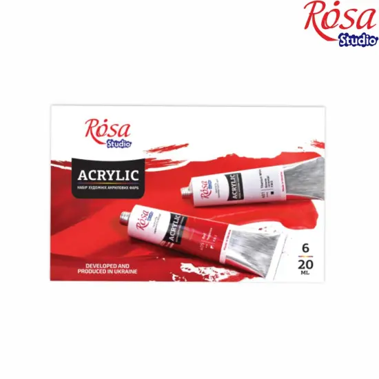Acrylic paint set of 6 20 ml/0.68 oz, ROSA Studio {3}