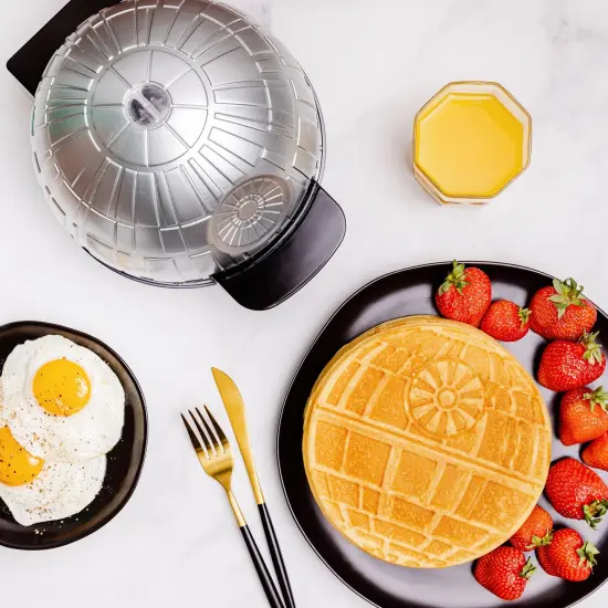 Uncanny Brands Star Wars Halo Death Star Waffle Maker {1}