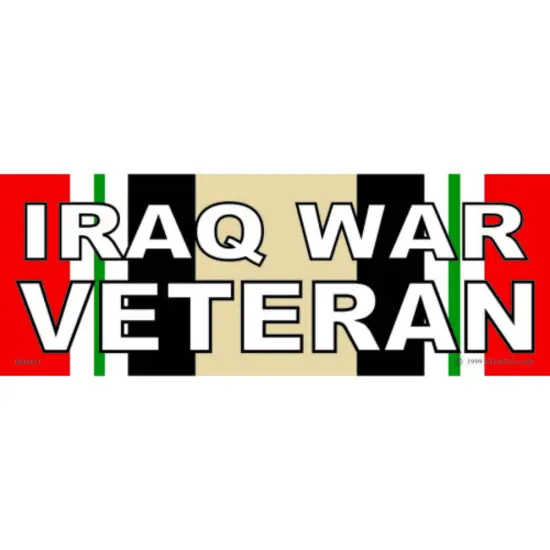 EagleEmblems BM0471 Sticker-Iraq War,SVC.Ribb Veteran (3.5x10'') {1}