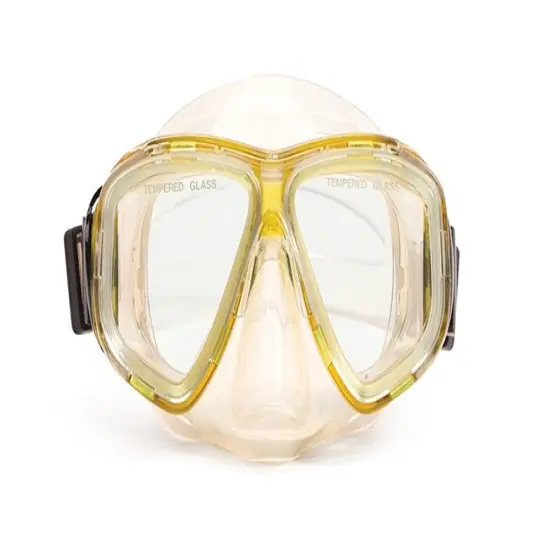 Swim Central 5.5" Yellow and Clear Pro Mask Swimming Pool Accessory {1}