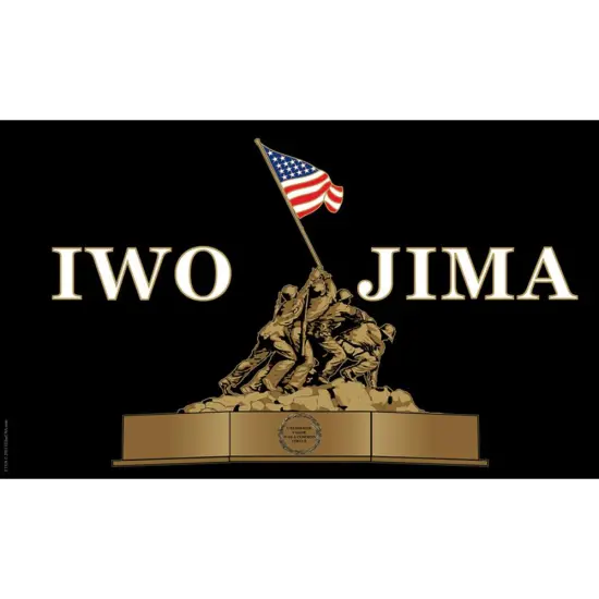 USMC Iwo Jima Flag with Grommets 3ft x 5ft {1}