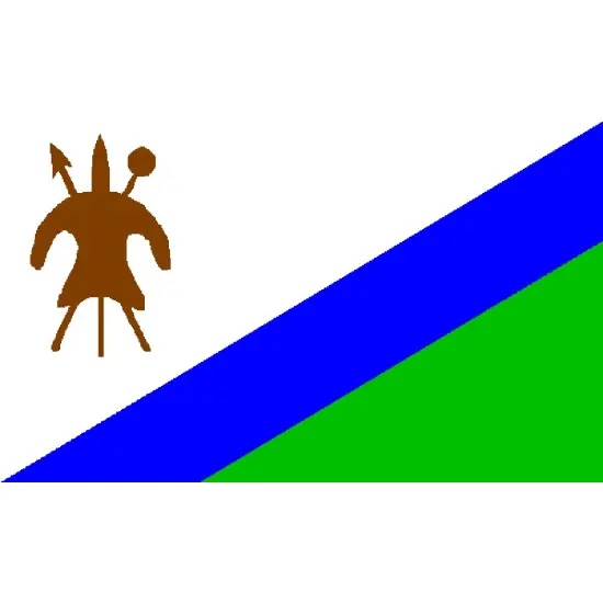Lesotho Flag with Grommets 3ft x 5ft {1}