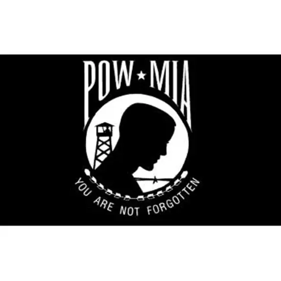 POW MIA You Are Not Forgotten Flag with Grommets 3ft x 5ft Embroid {1}