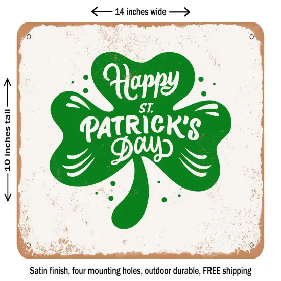 DECORATIVE METAL SIGN - Happy Day - Vintage Rusty Look {1}