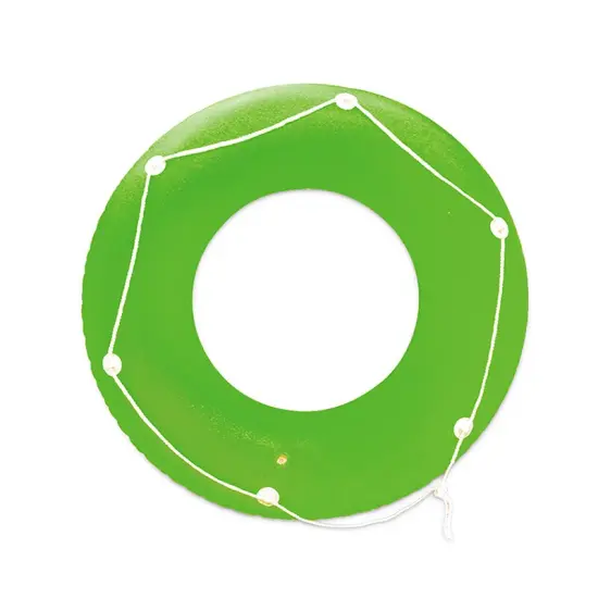 Swim Central Inflatable Lime Green Neon Frost Swimming Pool Inner Tube with Perimeter Rope, 47-Inch {1}