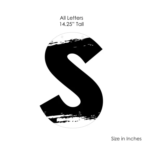 Big Dot of Happiness Black and White Senior Night - High School Sports and Graduation Party Decorations - Seniors - Outdoor Letter Banner {7}