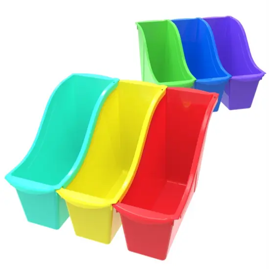 Small Book bin with Front Pocket, Assorted Colors (Case of 6) {1}