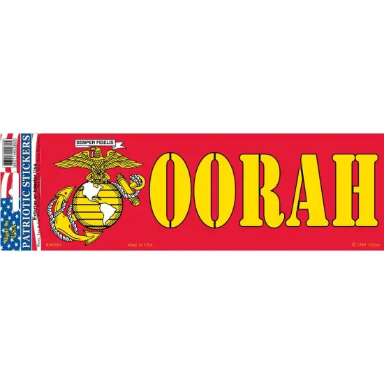 USMC And On The Eighth Day Bumper Sticker 3-1/4"X9" {1}