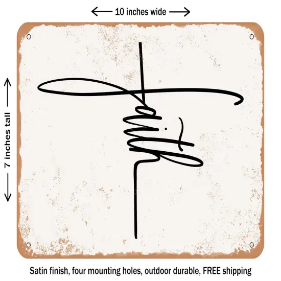 DECORATIVE METAL SIGN - Faith In Cross Shape - Vintage Rusty Look {2}