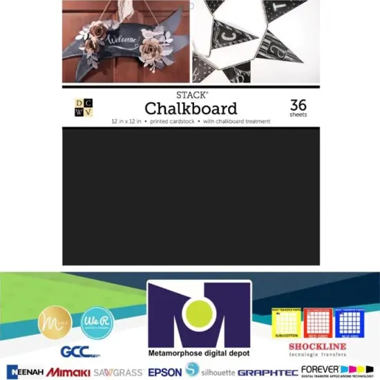 DCWV&reg;️ CHALKBOARD PAD BLACK 12"X12" 36/PKG PS-016-00012 {1}