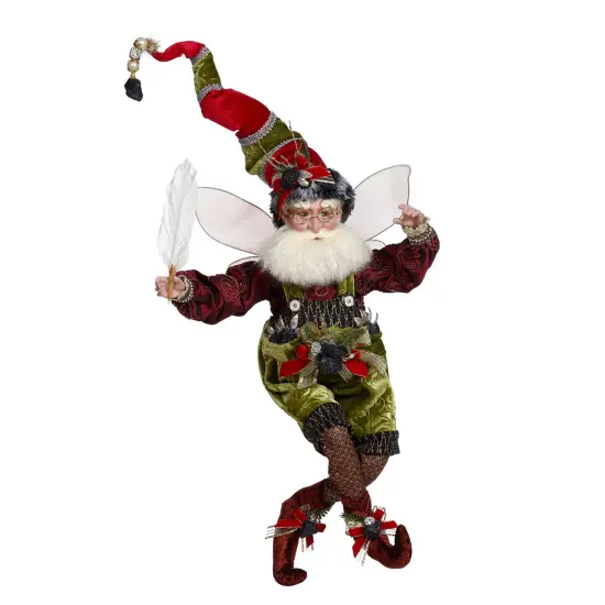 Mark Roberts Mark Roberts Coal Stocking Christmas Fairy Green and Red, Large 19" #51-05854 {1}