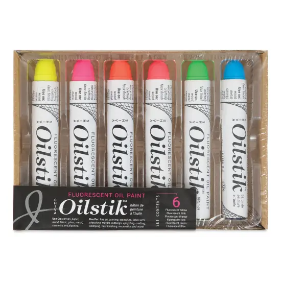 Shiva Oilstik Oil Paint - Set of 6, Fluorescent, 37 ml {2}