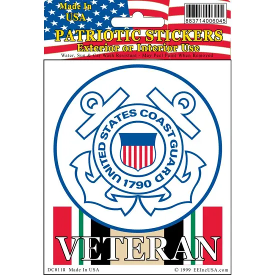 United States Coast Guard Iraqi Freedom Sticker 3-1/4" {1}