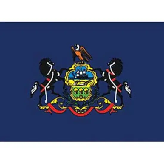 Pennsylvania Flag On A Stick 12" x 18" {1}