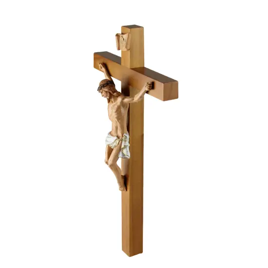 Roman Wooden Crucifix Fontanini Wall Cross - 12" Brown {3}