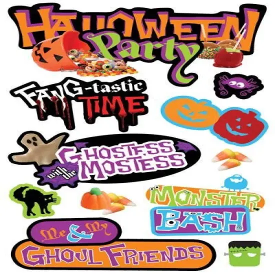 Paper House Halloween Party Dimensional Stickers {1}