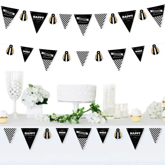 Big Dot of Happiness Happy Retirement - DIY Retirement Party Pennant Garland Decoration - Triangle Banner - 30 Pieces {3}