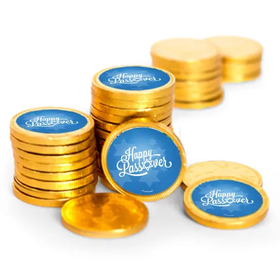 84ct Happy Passover Candy Chocolate Coins Party Favors (84 Pack) - By Just Candy {1}