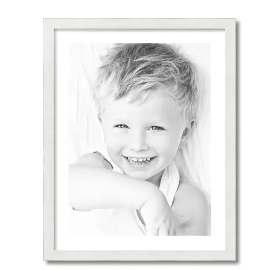 ArtToFrames 21x27" Matted Picture Frame with 17x23" Single Mat Photo Opening Framed in 1.25" White and 2" Mat (FWM-3966-21x27) {4}