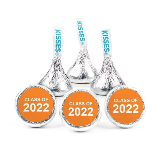 324ct Orange Graduation Stickers Class of 2023 for Hershey's Kisses or Lifesavers Mints (3 Sheets - 324 Stickers) Party Favors - By Just Candy {1}