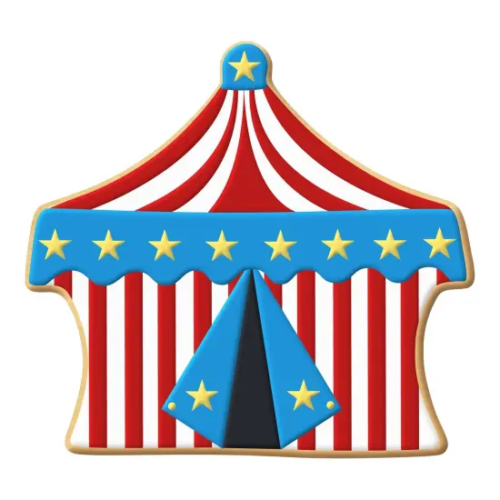 Circus Tent Cookie Cutter 3.5 in B1585, CookieCutter.com, Tin Plated Steel, Handmade in the USA {3}