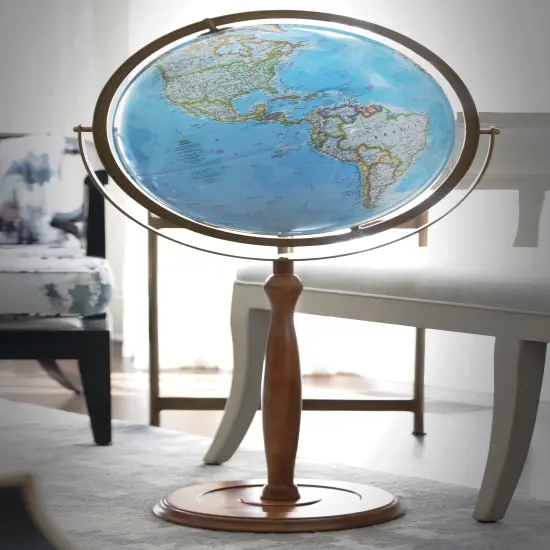National Geographic Chamberlin 16" Blue Ocean Illuminated World Globe {3}
