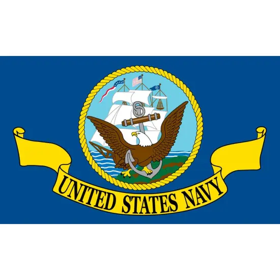 United States Navy Flag On Stick 4" x 6" {1}