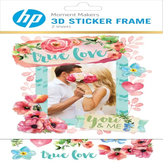 Paper House Floral Love Dimensional Sticker Frame With Easel {1}