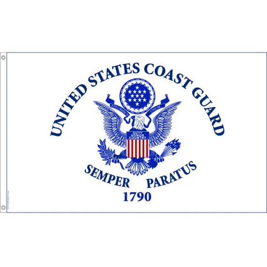 United States Coast Guard Semper Paratus 1790 Flag with Grommets 3ft x 5ft {1}
