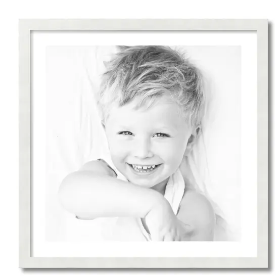 ArtToFrames 26x26" Matted Picture Frame with 22x22" Single Mat Photo Opening Framed in 1.25" White and 2" Mat (FWM-3966-26x26) {4}