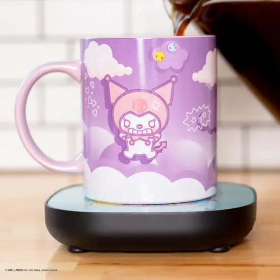 Uncanny Brands Hello Kitty and Friends Kuromi Coffee Mug with Electric Mug Warmer {1}