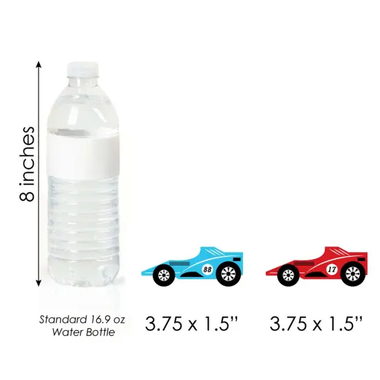 Big Dot of Happiness Let's Go Racing - Racecar - DIY Shaped Race Car Birthday Party or Baby Shower Cut-Outs - 24 Count {7}
