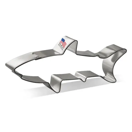 Shark Cookie Cutter 5.75 in B1598, CookieCutter.com, Tin Plated Steel, Handmade in the USA {1}