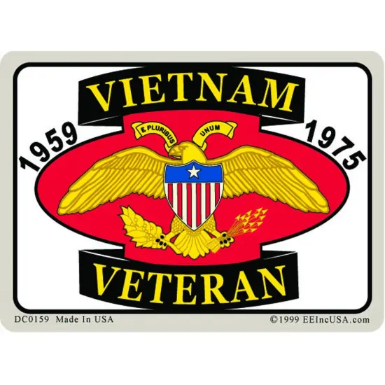 Vietnam Veteran 1959-1975 Sticker 2-3/4"X4" {1}