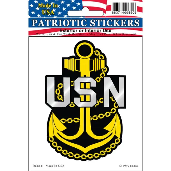 U.S. Navy Fouled Anchor Sticker 3-1/4" {1}