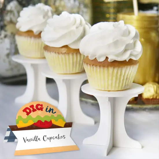 Big Dot of Happiness Fire Up the Grill - Summer BBQ Picnic Party Tent Buffet Card - Table Setting Name Place Cards - Set of 24 {6}